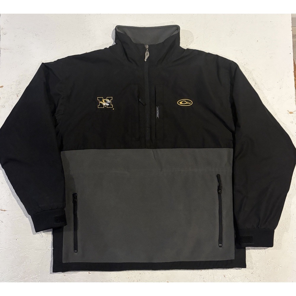 Drake Waterfowl Mizzou Missouri‎ Tigers Half Zip Pullover Fleece Mens M Read